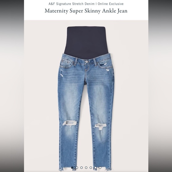 Maternity Super Skinny Ankle Jeans - Blue - Picture 1 of 4